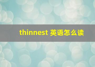 thinnest 英语怎么读